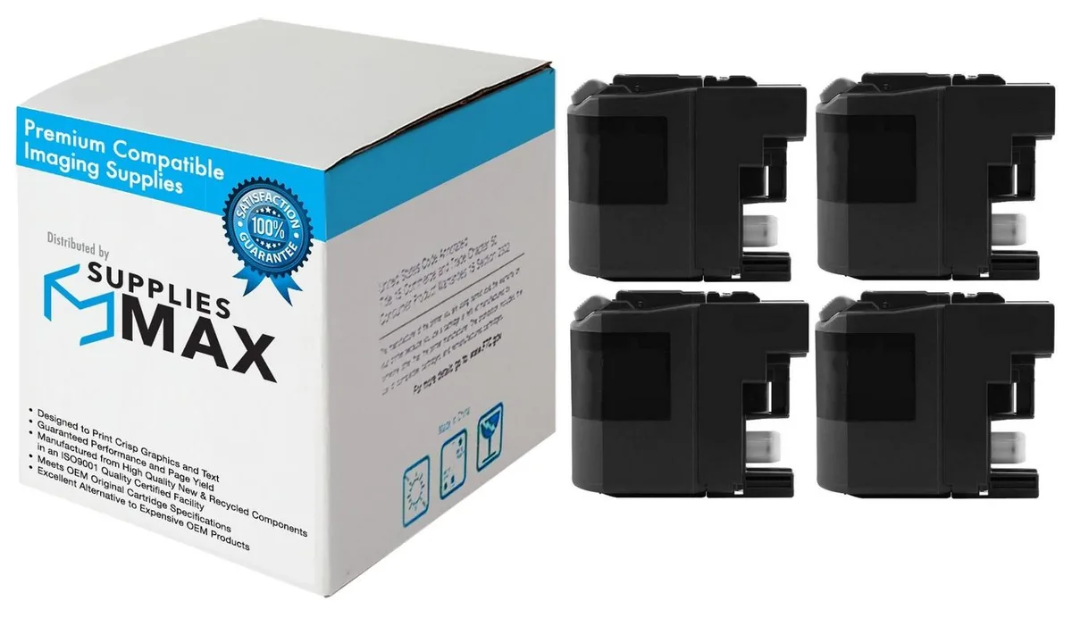SuppliesMax SuppliesMax BRTLC-2094PKS Black Inkjet 4-pack 2400 pages — product photo