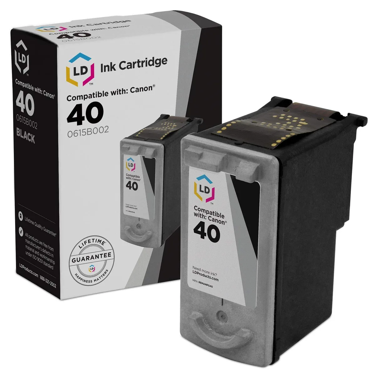 LD Products LD Products Remanufactured Ink Cartridge for Canon PG-40 Black 327 Pages — product photo