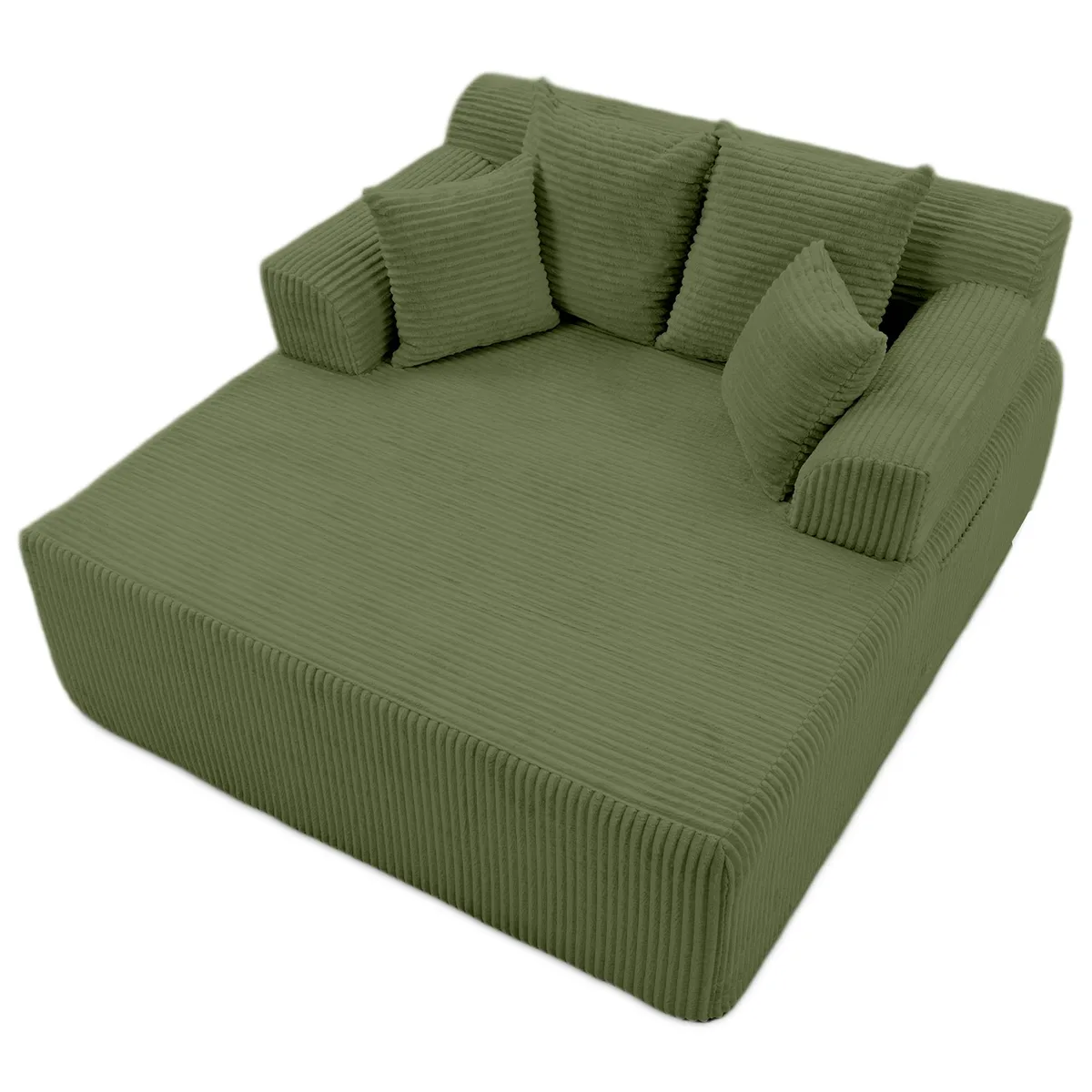 VANBOW VANBOW 58" Oversized Corduroy Boneless Sleeper Sofa Bed Green — product photo