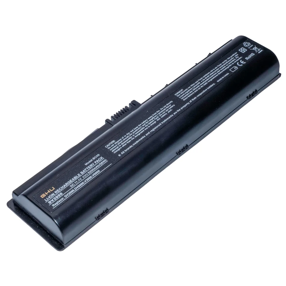 Batianda Batianda 58Wh Battery HP Pavilion DV6000 DV6100 DV6500 DV6700 DV2000 DV2500 DV2700 DV2200 V6000 — product photo