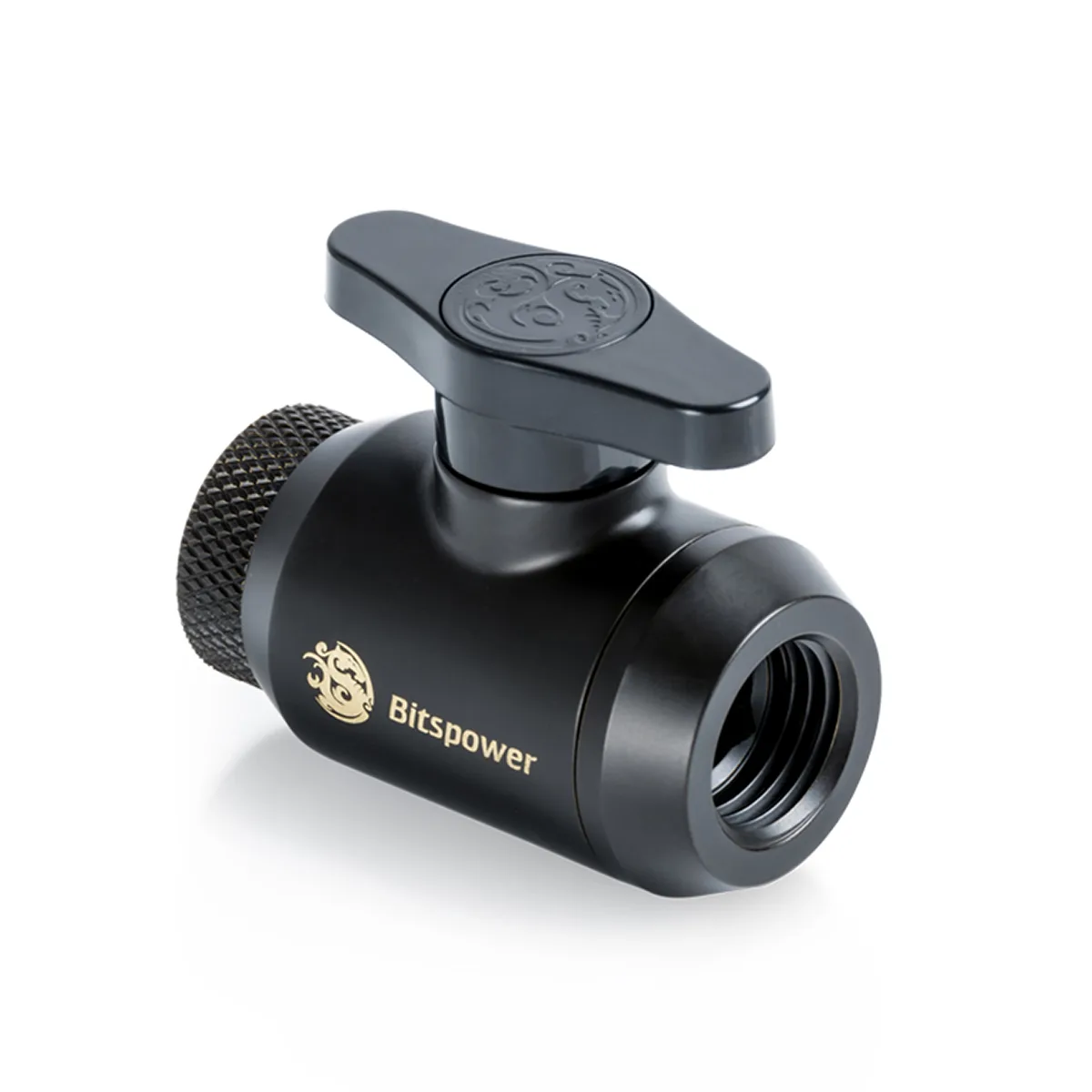 Bitspower Bitspower BP-MVVFRIGIG14-CBBK Mini Valve Rotary G1/4 liquid cooler — product photo