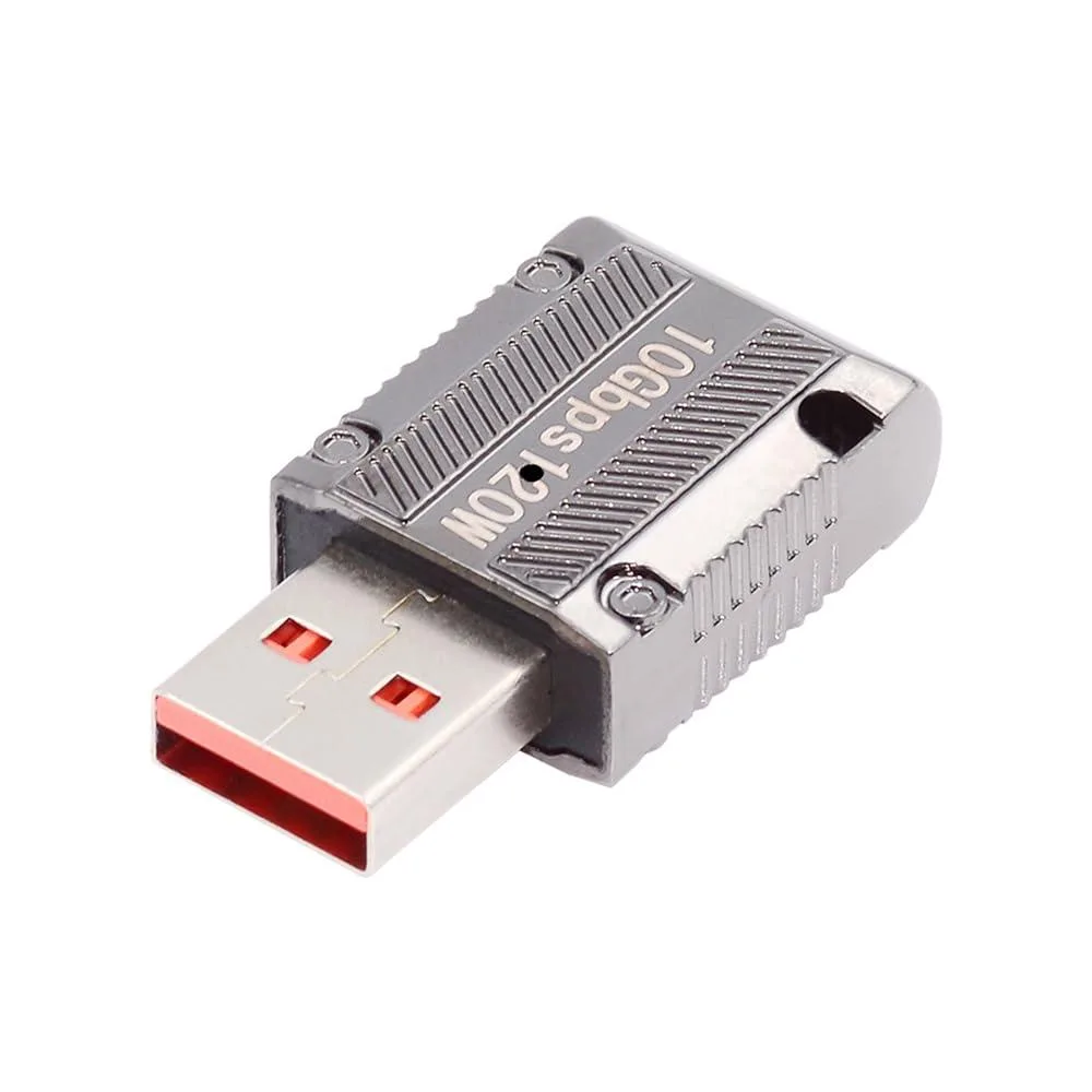 Fervit Fervit USB-C Female to USB 3.0 Male Left Slim 90° 10Gbps 120W Mecha Cyberpunk — product photo