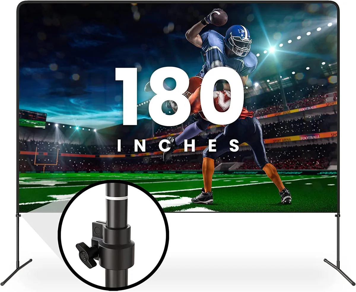 Khomo Gear Khomo Gear 180" portable projector screen with adjustable stand and carry bag — product photo