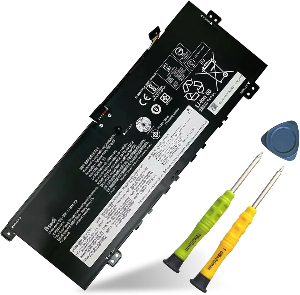 PISKEKAT PISKEKAT L18M4PE0 L18L4PE0 laptop battery 7.72V 51Wh 6610mAh 4-cell black — product photo