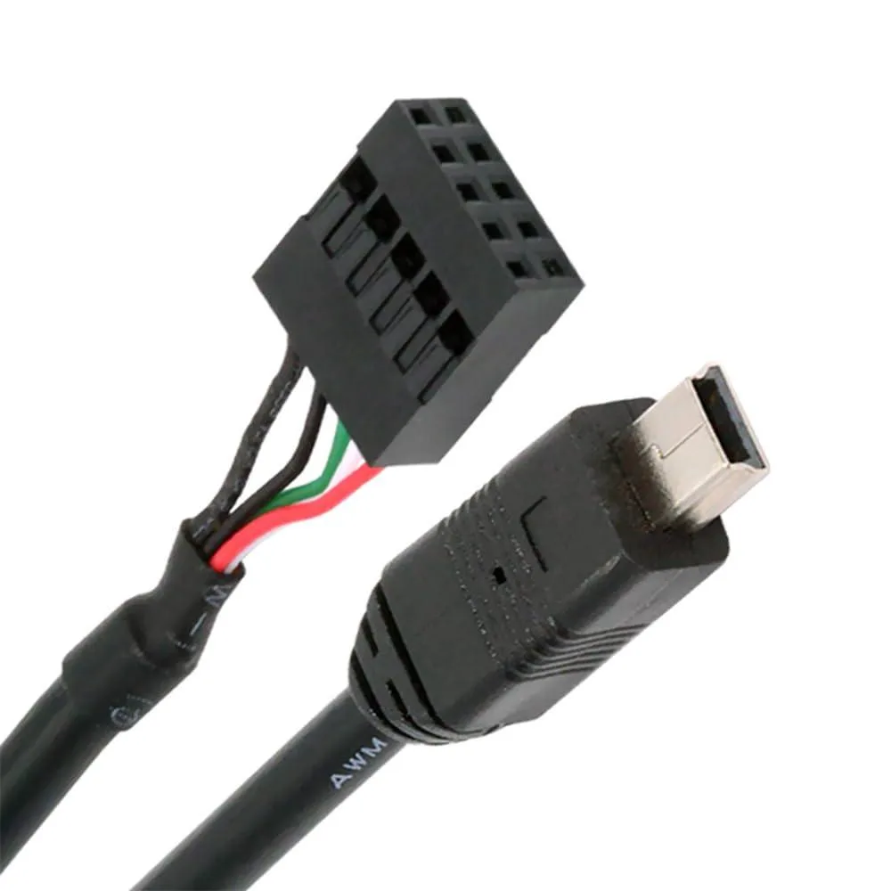Fervit Fervit USB 2.0 Motherboard 9pin 10pin Header to Mini USB 5Pin Cable 50cm — product photo