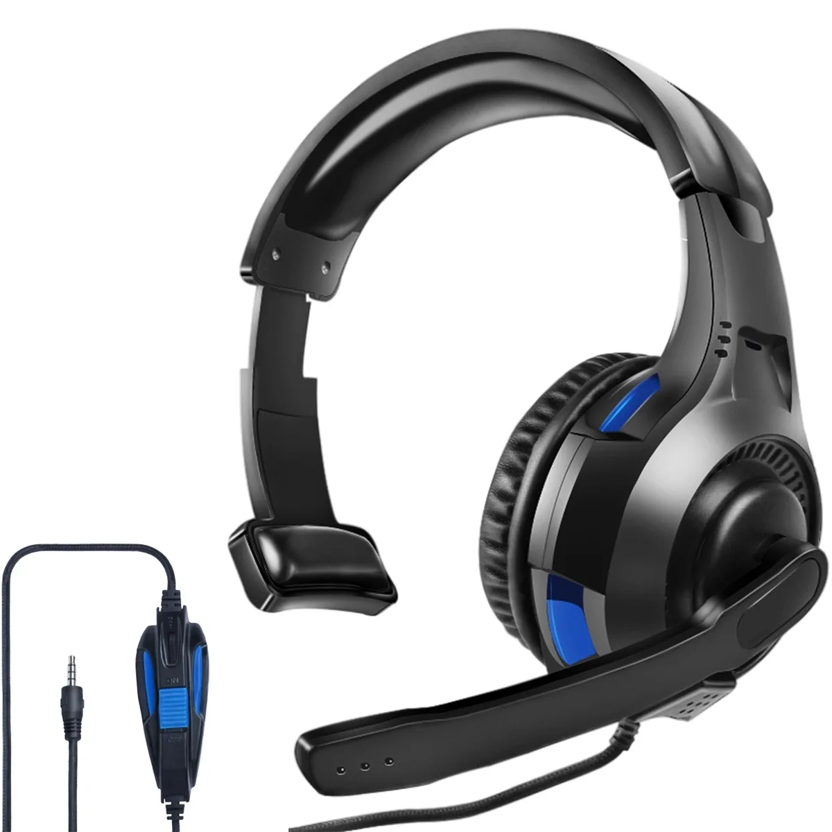Megadream Megadream Wired Mono Headset 3.5mm Black 5.1-7.9ft — product photo