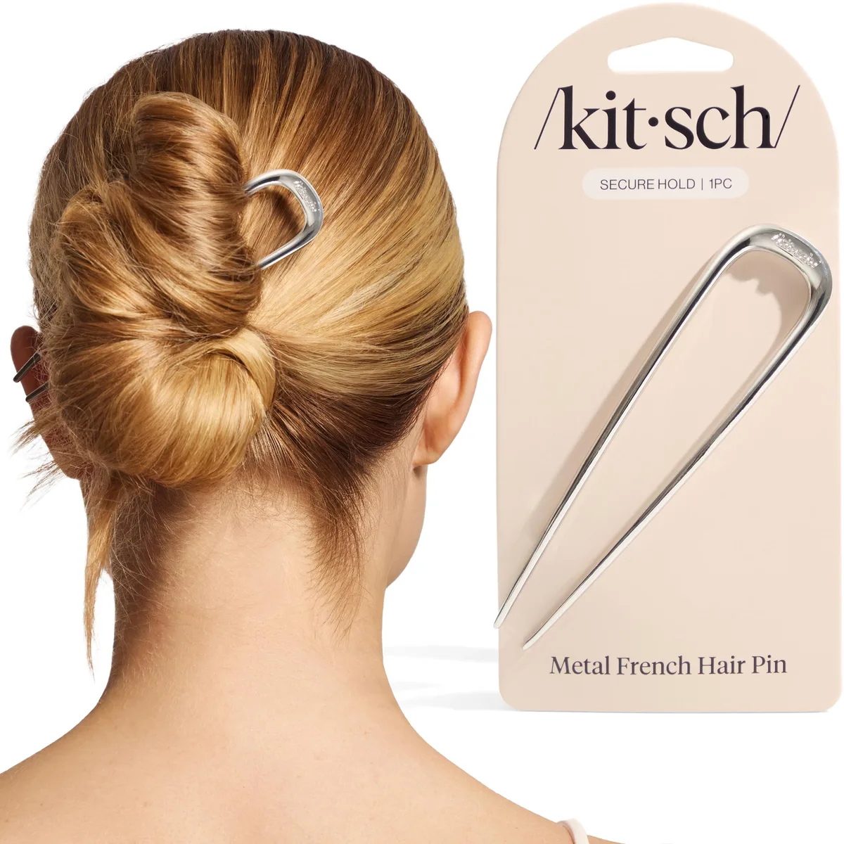  Kitsch 501949 French Hair Pin Silver 1pc — product photo