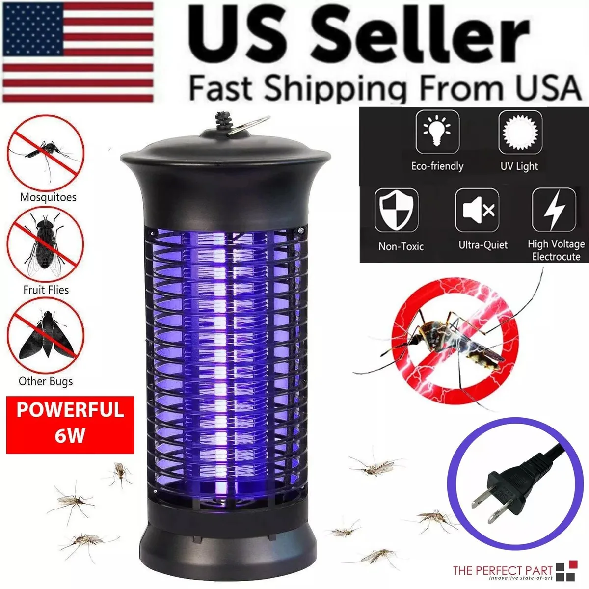 NShi NShi Electric Fly Gnat Killer Lamp 4000V QH10-6W — product photo