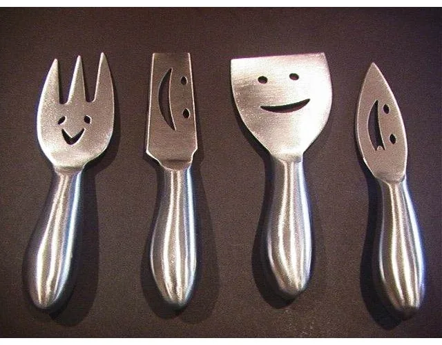 Prodyne Prodyne HWPD4F Stainless Steel 4-Piece Cheese Knife Set — product photo