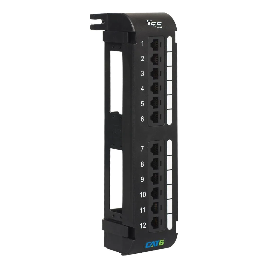 ICC ICC ICMPP12V60 12 Port CAT6 Vertical Patch Panel Wired Accessory — product photo