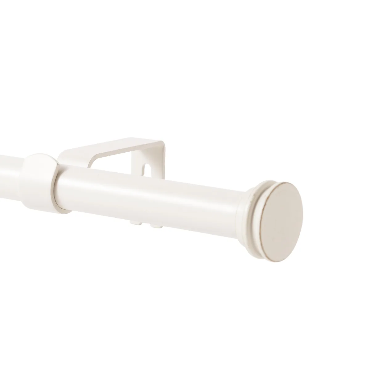 Not Avail Not Avail 5/8" Single Curtain Rod Nerveux Finials Weathered White 48-84in — product photo