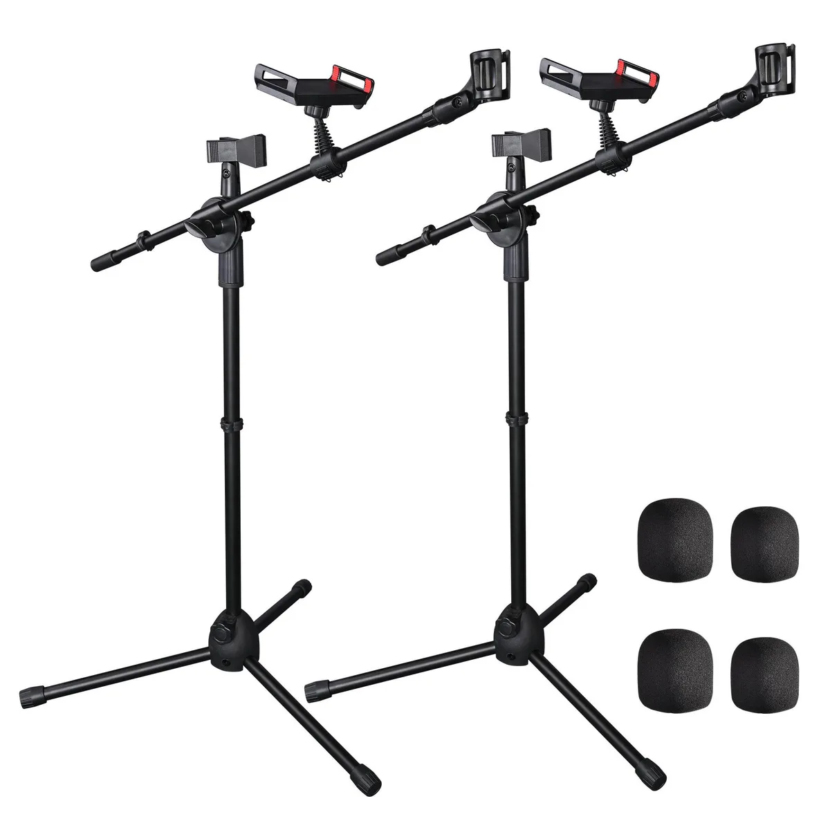 Yescom USA, Inc. Yescom 2-Pack Microphone Tripod Stand 31-53" w/ Phone Holder — product photo