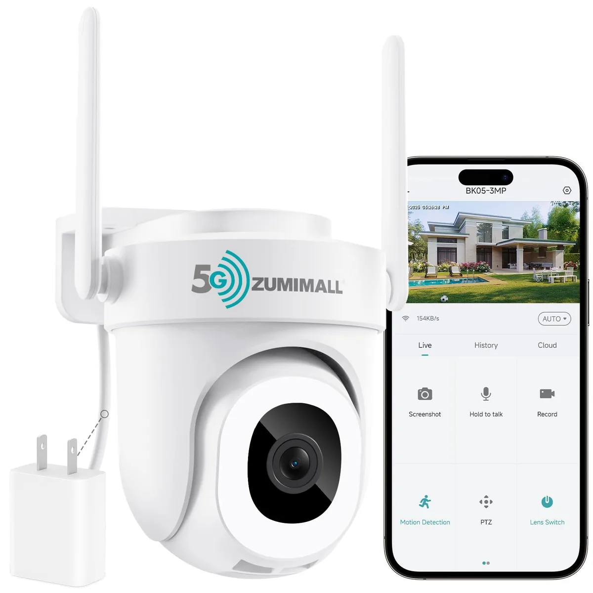  Mi ZUMIMALL BK05 3MP 2K PTZ network camera — product photo