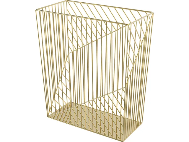 U Brands U Brands 3232U0206 Gold Waste Receptacle 6.1" x 12.2" x 14.2 — product photo