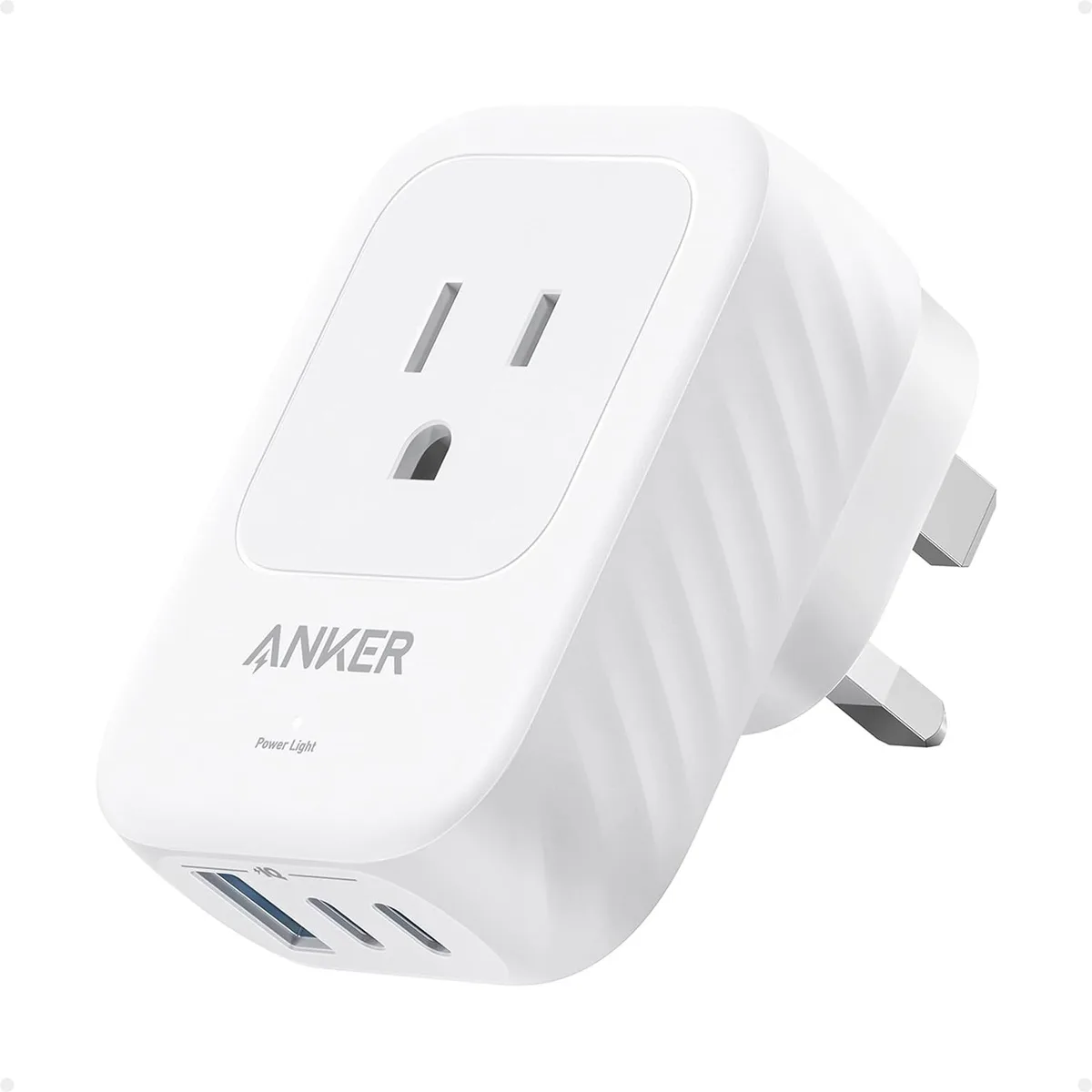  Anker A92A2 5-port USB charger 2 AC 2 USB-C 1 USB-A 15W 7.32×5.41×6.20 cm — product photo