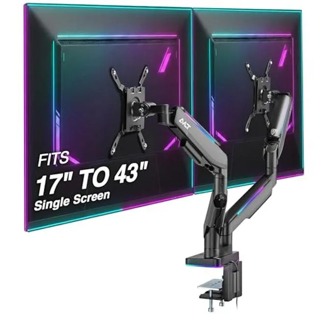 Barrow Mods Barrow Mods Dual Monitor Arm 17-43" RGB 44lbs 2 in 1 accessory — product photo