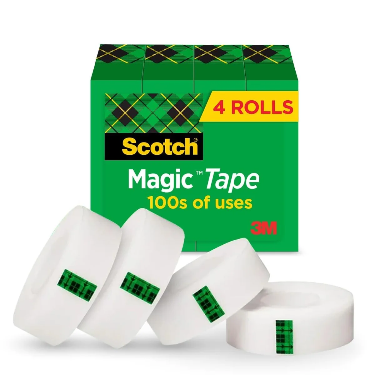  Scotch 810K4 Magic Tape .75 in x 1000 in 4 Rolls — product photo
