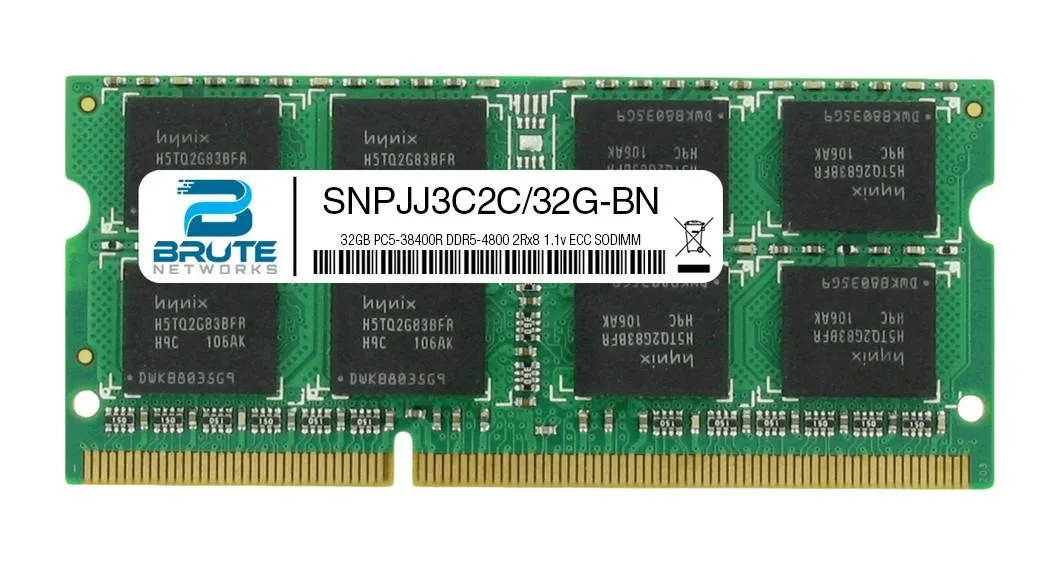 Brute Networks Brute Networks 32GB DDR5-4800 ECC SODIMM 2Rx8 Dell Compatible — product photo