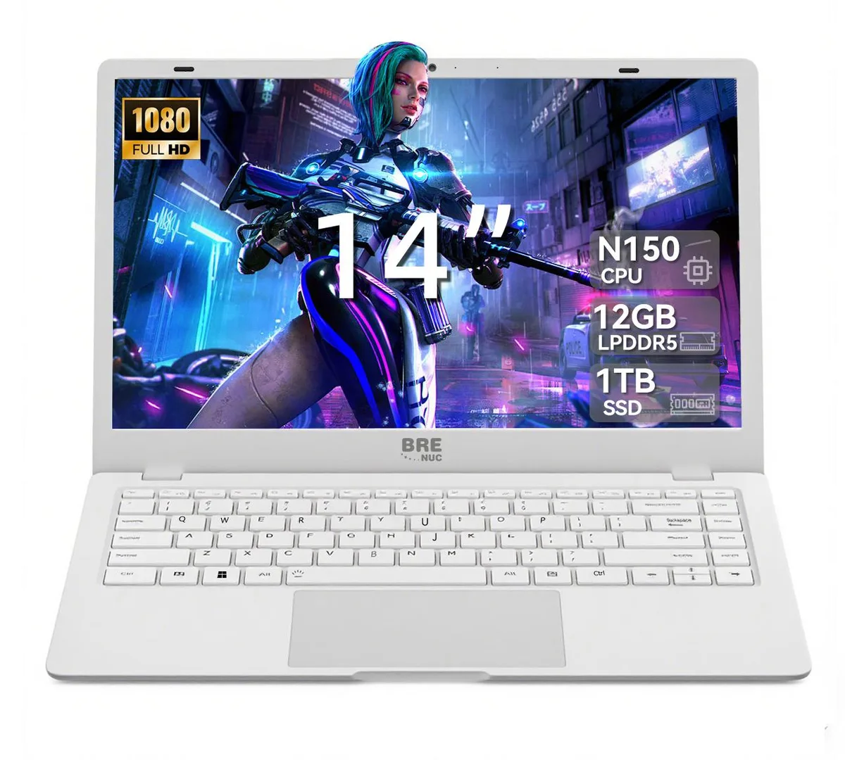 BRENUC BRENUC BRE-NC14N laptop 12GB 1TB Intel N150 14" FHD White — product photo
