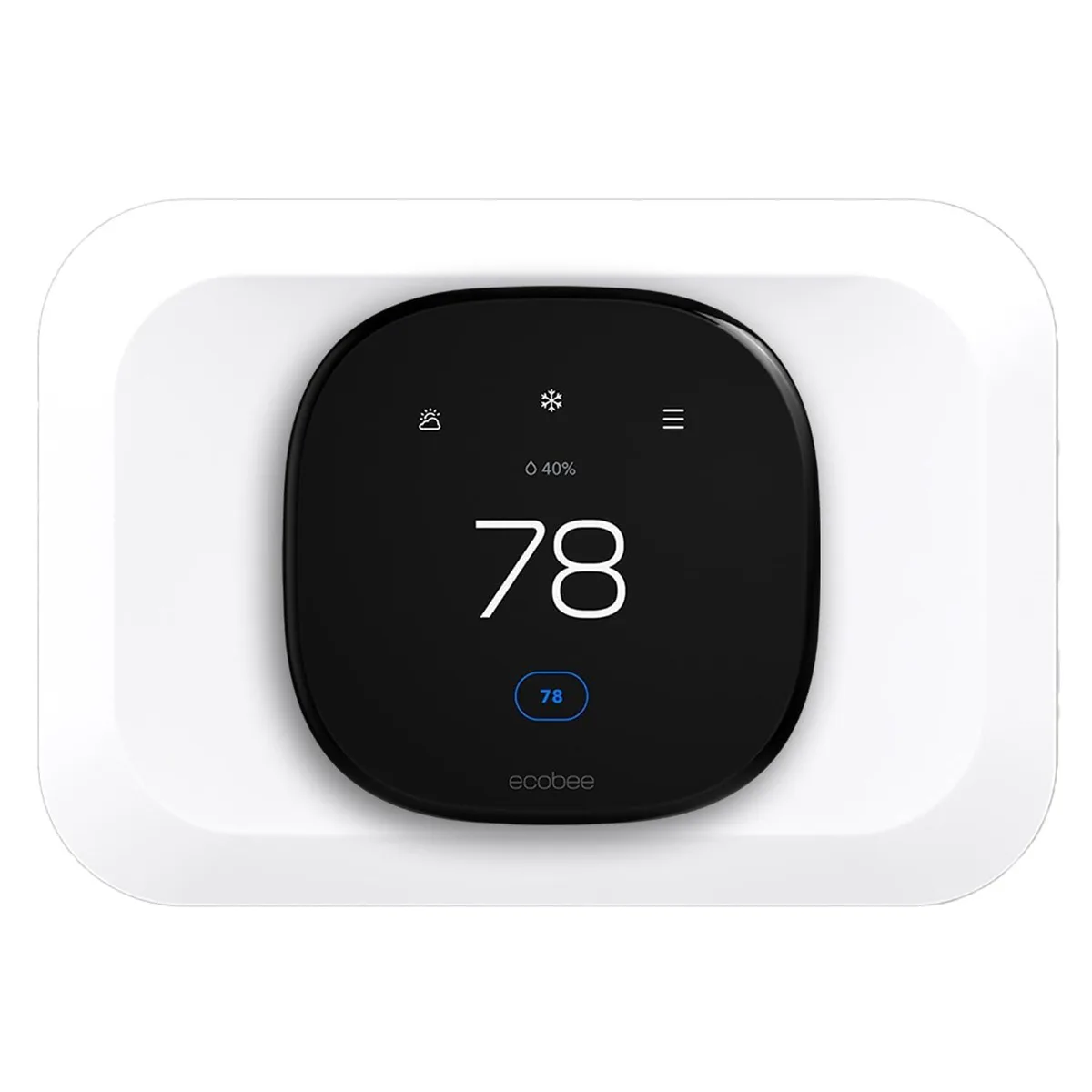 Wall Plate Cover for 2022 Ecobee Smart Thermostat Premium & Enhanced, White — product photo