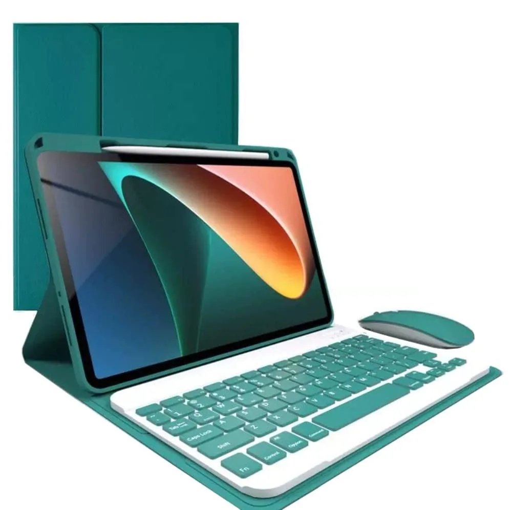 BoYata BoYata Keyboard Case Mouse iPad Air 13 Pro 12.9 Dark Green 2 in 1 accessory — product photo