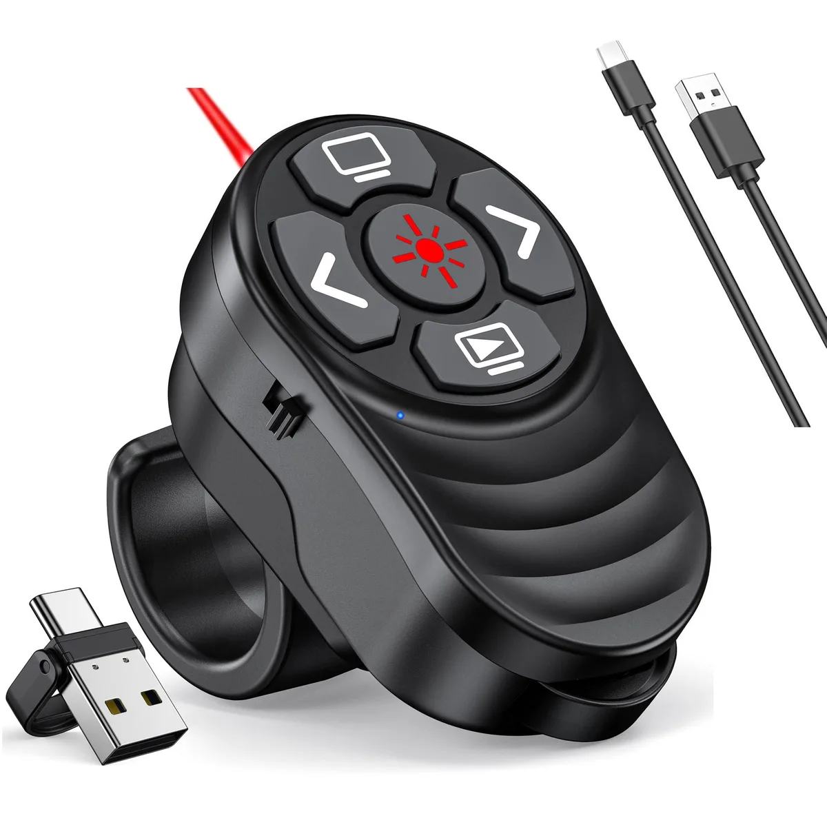  HEYLACOOLX PR304 2-in-1 USB-C Presentation Remote 328ft — product photo