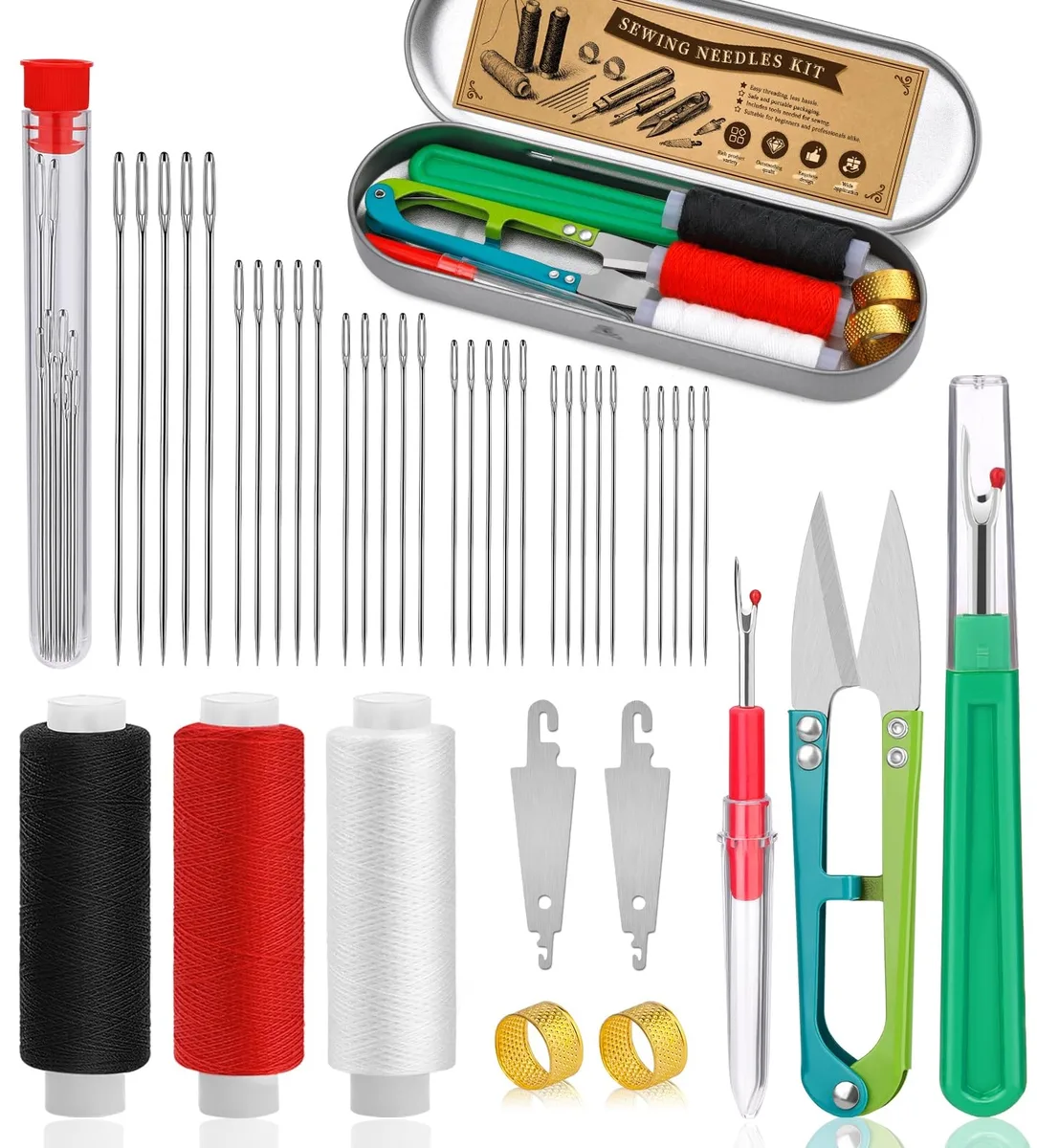  Avery 42 PCS Steel Sewing Needles Kit with Storage Box — product photo