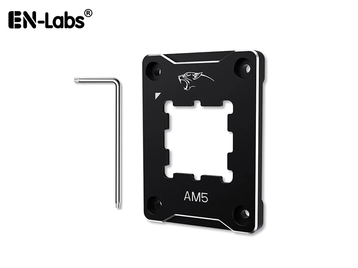 EN-Labs EN-Labs CPU Contact Frame Anti-Bending Bracket AM5 Aluminum Black 75x56x7.5mm — product photo