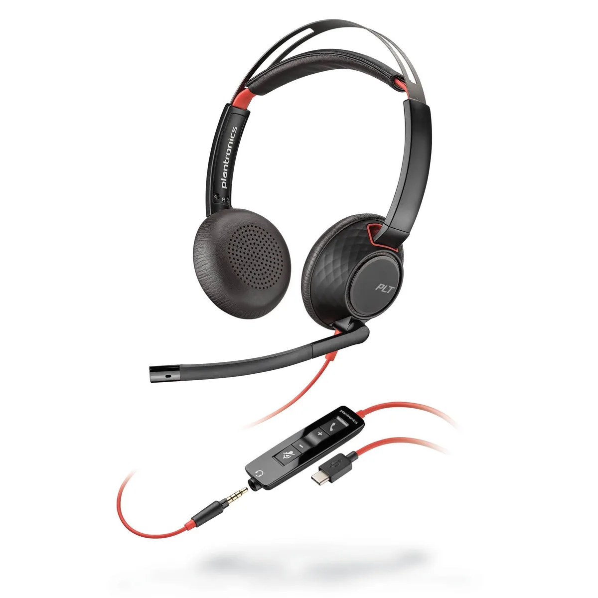PLT Blackwire 5220 USB-C Wired Headset 3.5mm 32 ohm 138g — product photo