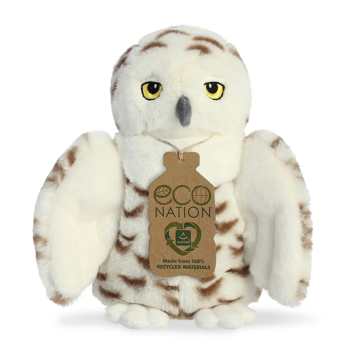Aurora World, Inc. Aurora World Eco Nation 8" White Owl Stuffed Animal — product photo