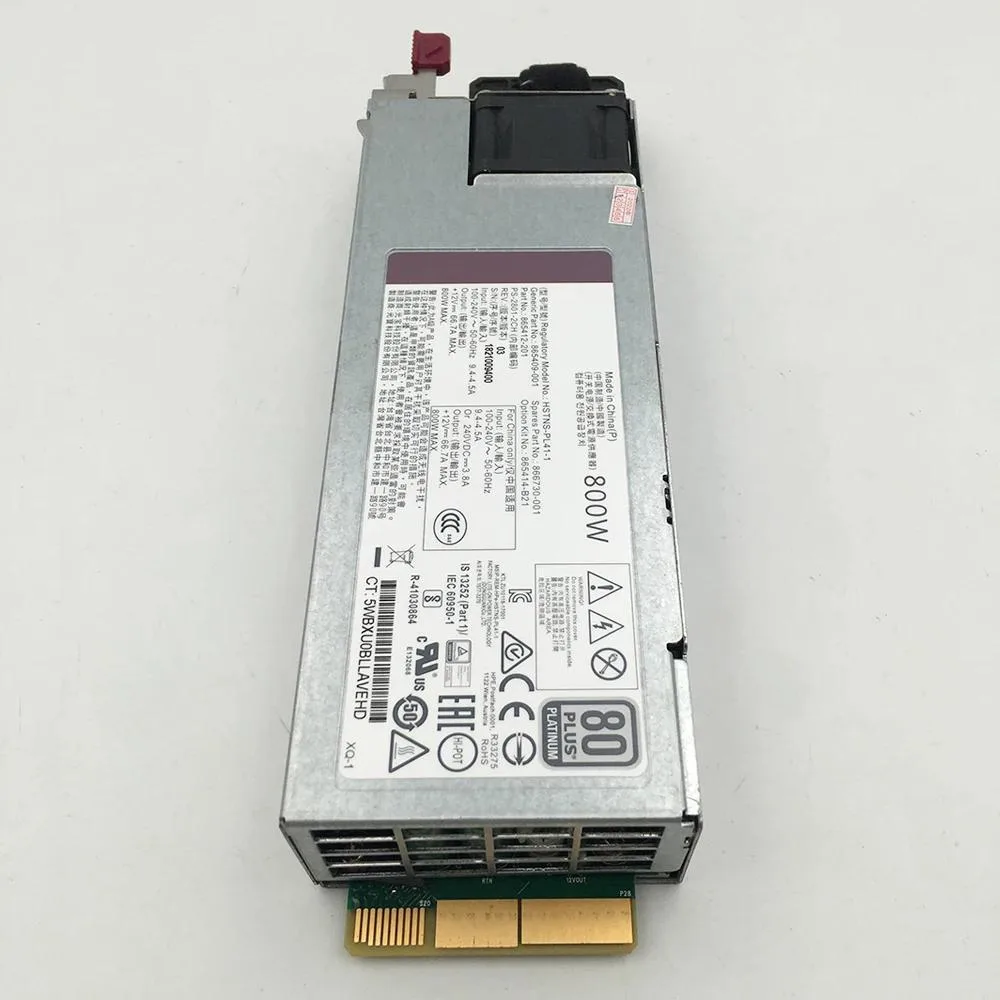 KHACHIMO KHACHIMO DL180 380 360G10 800W Power Supply 865414-B21 865409-001 866730-001 — product photo