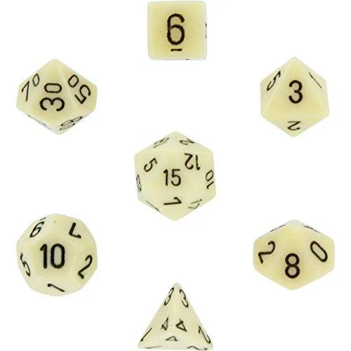 Chessex Chessex CHX25400 Opaque Ivory/Black Dice Set — product photo