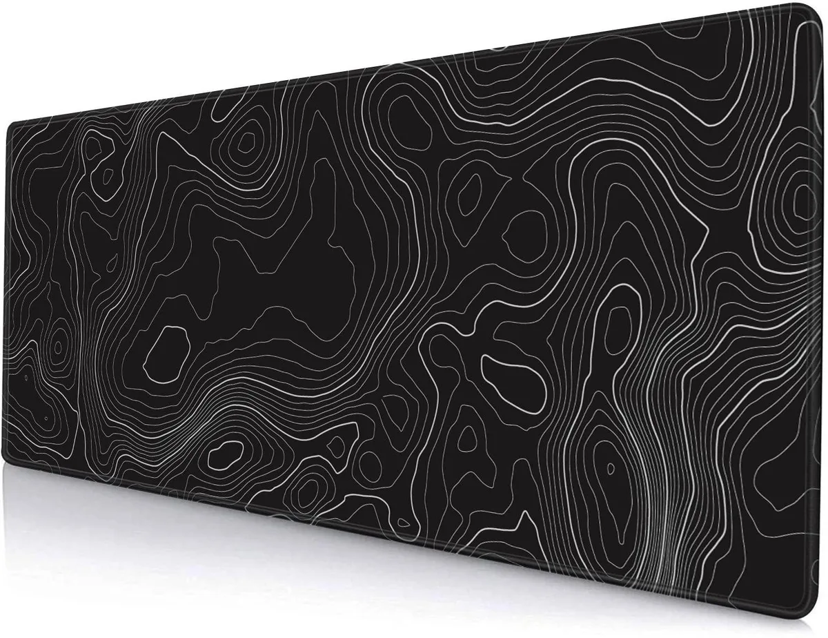 KEHIPI KEHIPI CL221214017 Mouse Pad 31.5x11.8in Black Geographic Lines — product photo