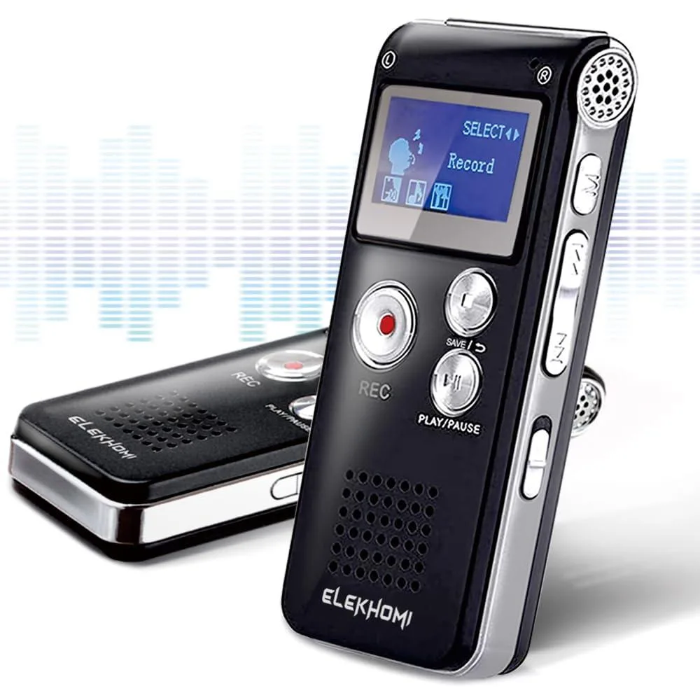  ELEKHOMI M2 32GB Voice Recorder 1536kbps 30h — product photo