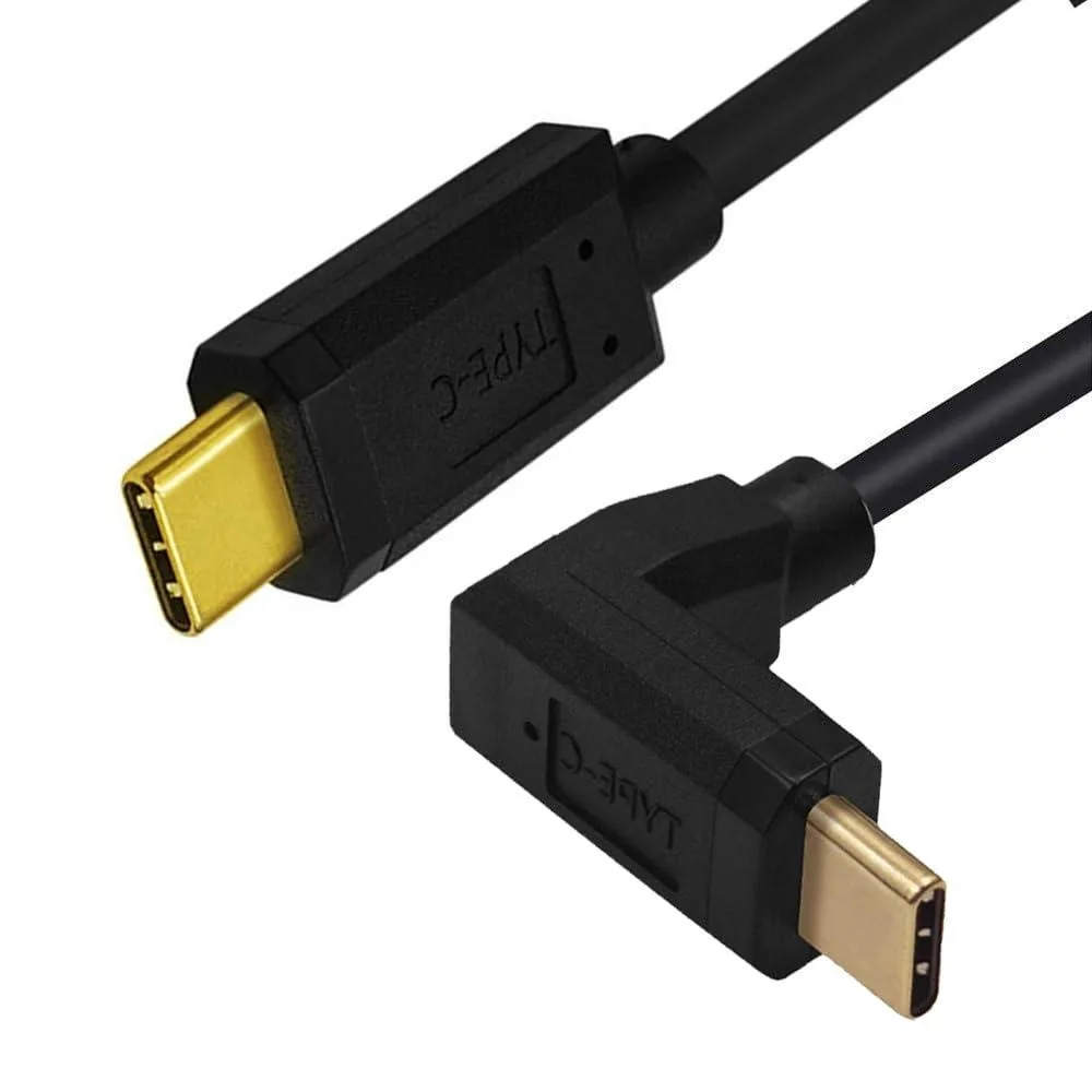 Fervit Fervit 10Gbps USB 3.1 Type-C Male Locking Thumbscrew Vertical Panel Mount Cable 1M — product photo
