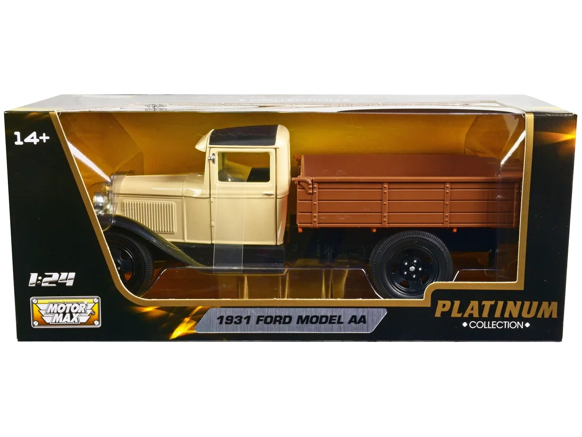 MOTORMAX MOTORMAX 1931 Ford Model AA Pickup Truck Cream and Black Platinum Collection 1/24 Diecast — product photo