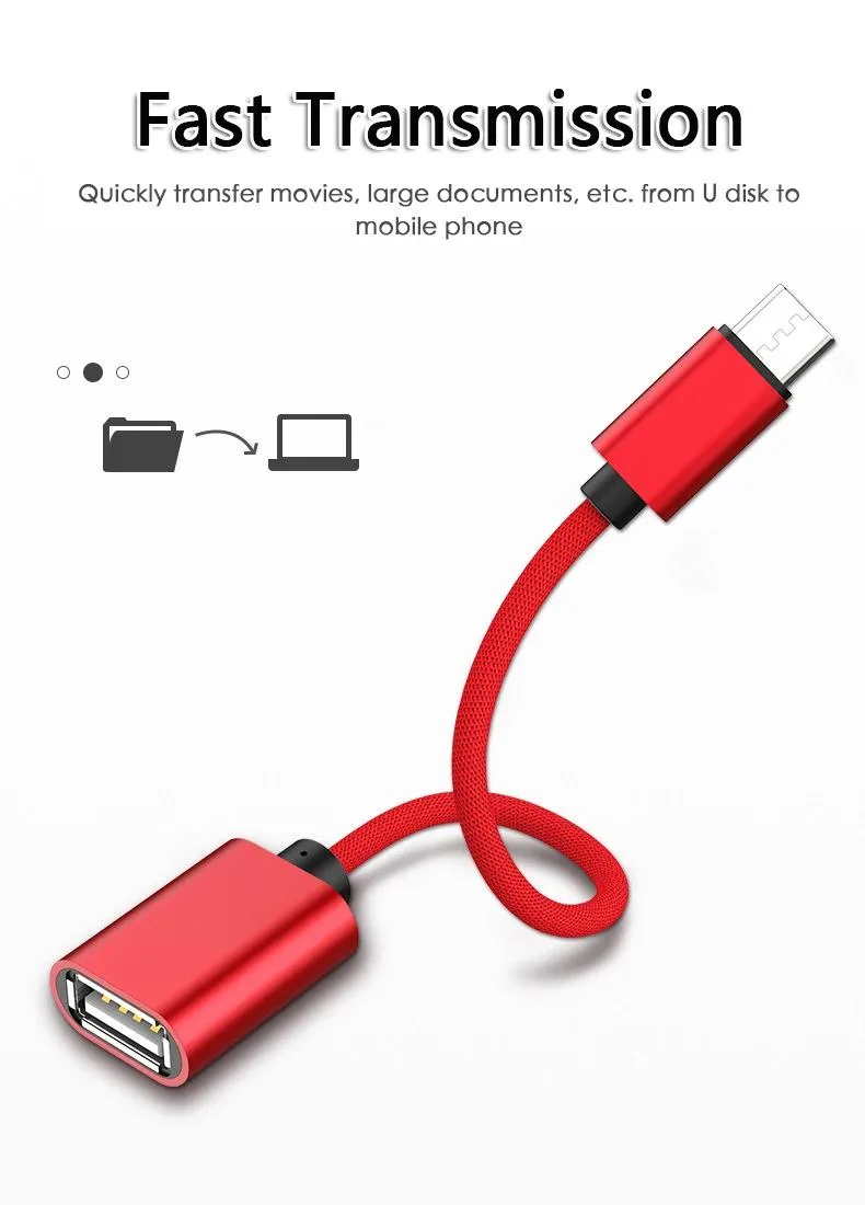Hetai Tech Hetai Tech USB 3.0 Type-C Male to USB-A Female OTG Adapter Cable 18cm — product photo