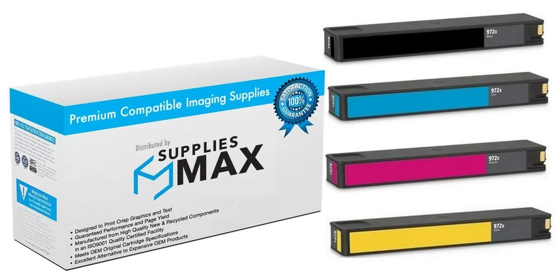 SuppliesMax SuppliesMax HP L0R9XMP High Yield Inkjet Combo Pack (BK/C/M/Y) 7000 Pages — product photo