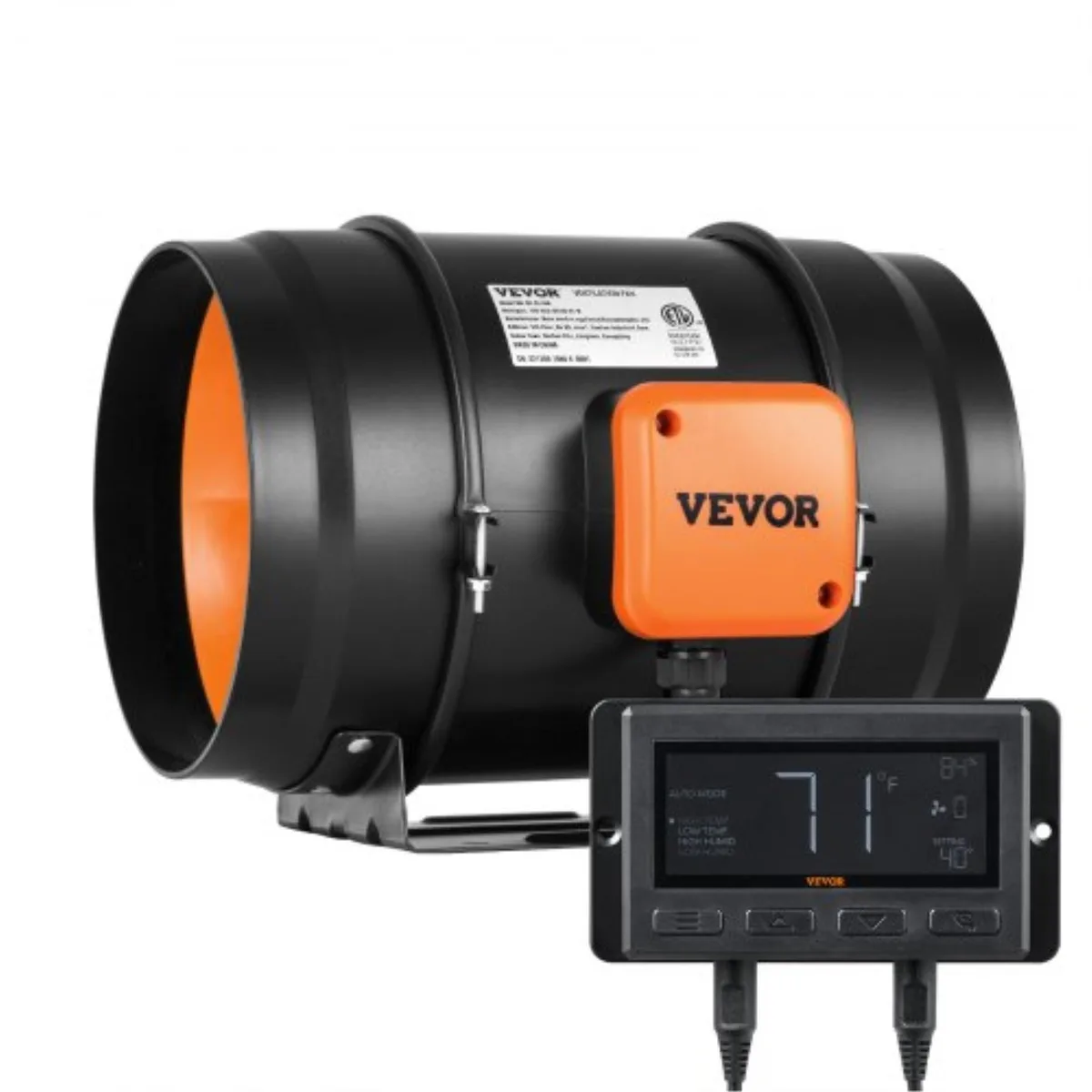 VEVOR VEVOR VV-GDFJ-EC8 Inline Duct Fan 807 CFM 68 W 3000 RPM 350 Pa 50 dB — product photo