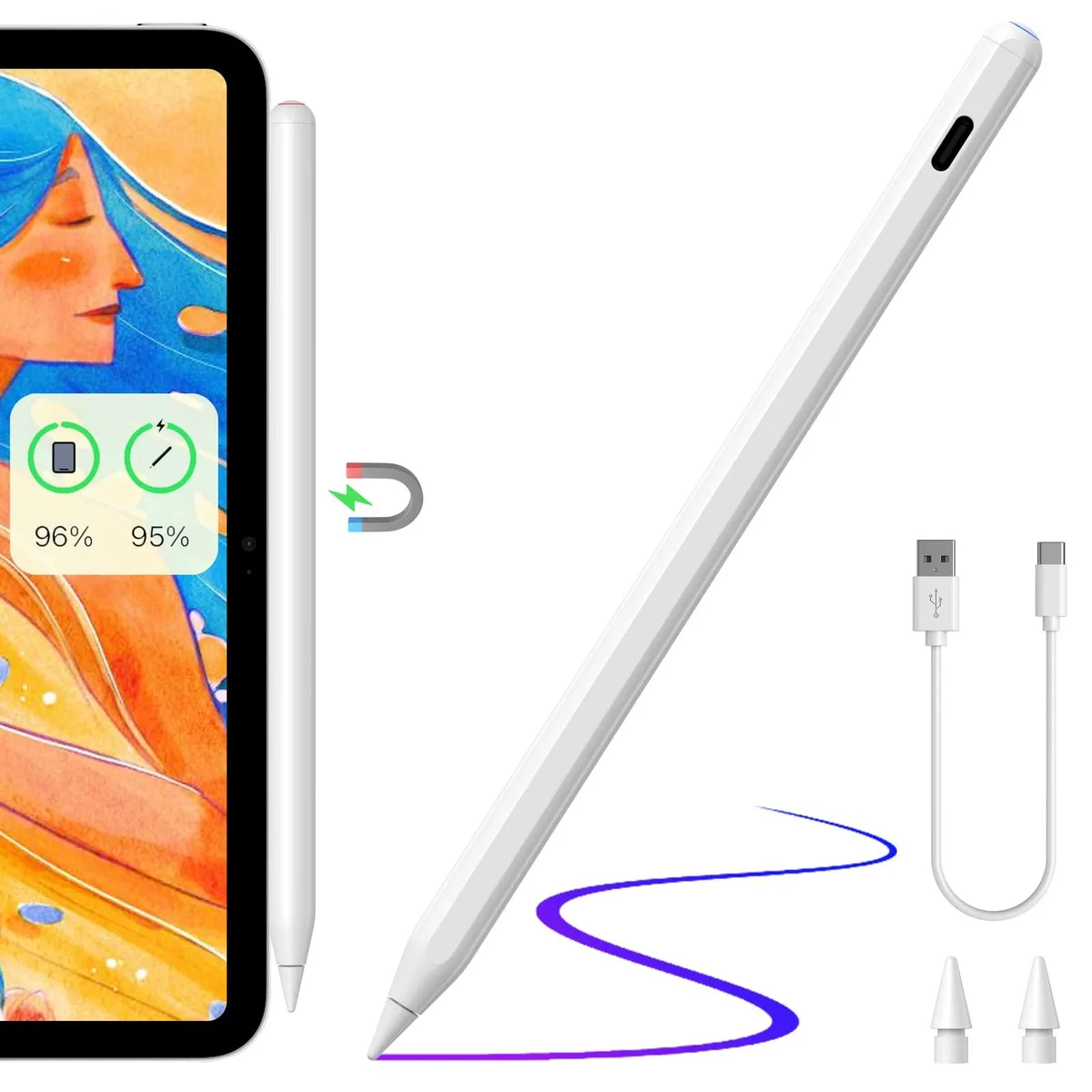 Zspeed iPad Pencil White 6.5 in — product photo