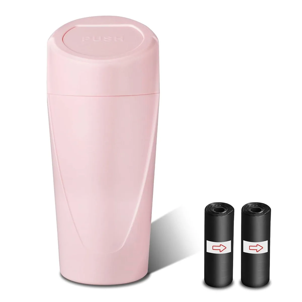  Baldwin xiaoniu07 Leakproof Car Trash Can 0.5 gal 40 Bags Sakura Pink — product photo