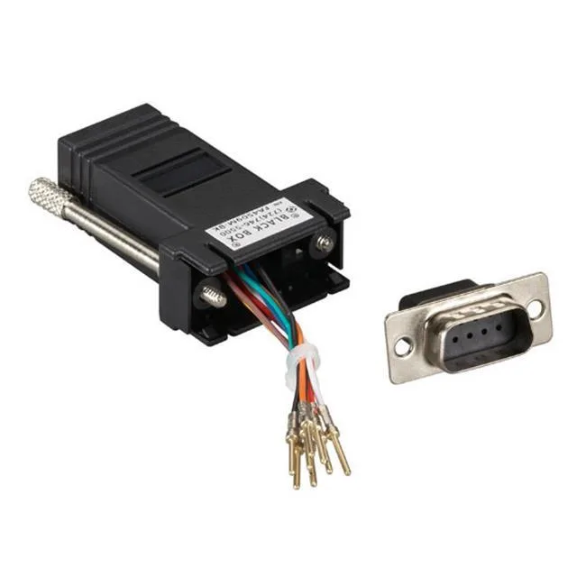 Black Box Corporation Black Box FA4509M-BK DB9 Male to RJ45 Female Modular Adapter Connector — product photo