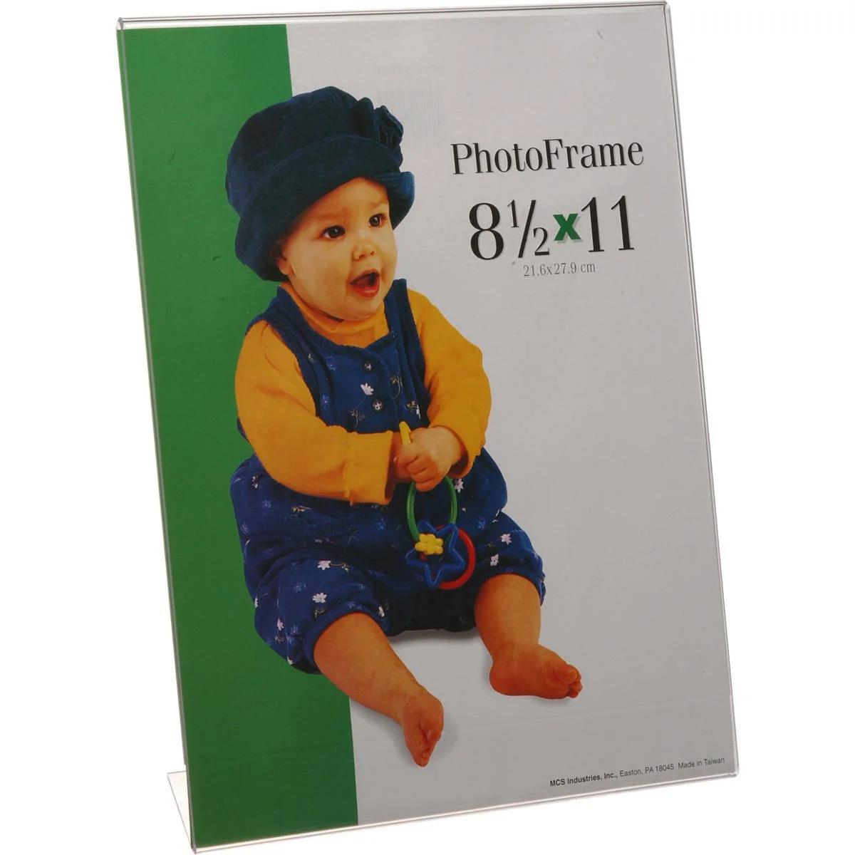 MCS MCS Acrylic Bent Frame Ultra-Clear 'L' Easel Frame 8.5x11" Vertical Photo — product photo