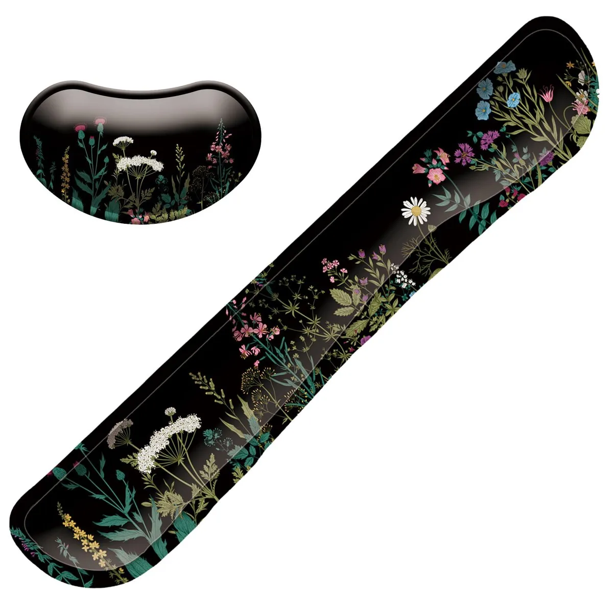 LIZPARE LP-WR-15 Keyboard Wrist Rest & Mouse Pad Set, Flowers Grass — product photo