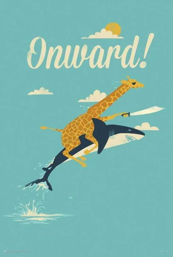 Posterazzi Onward poster 36 by 24 inches on heavy paper