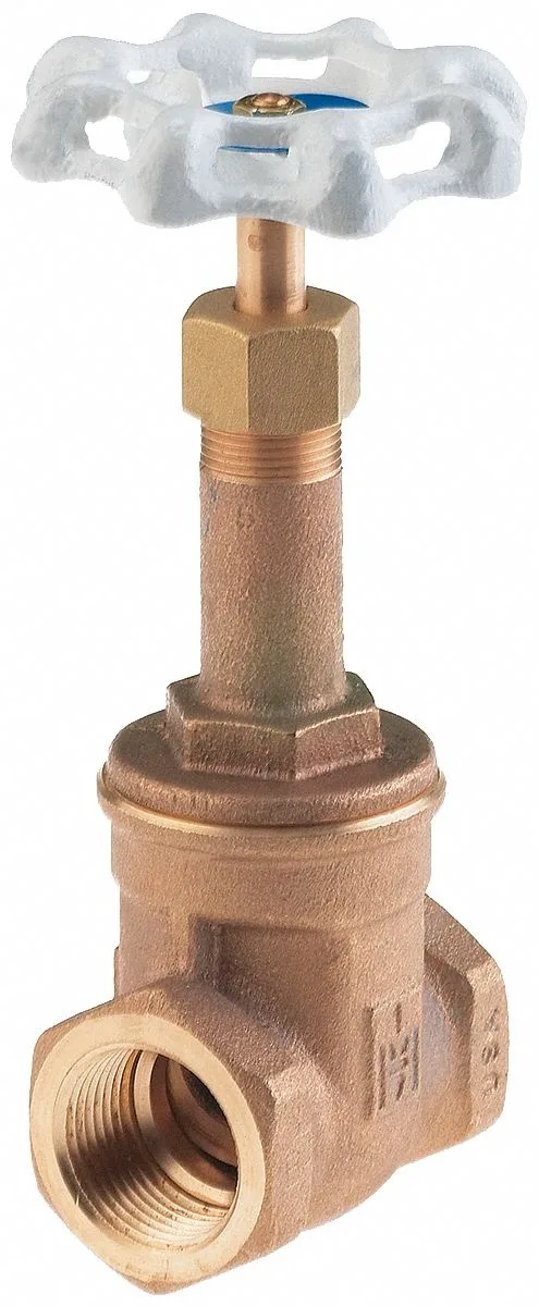Bronze gate valve with rising stem and wheel handle