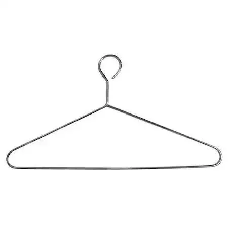 Steel coat rack with closed hooks, chrome finish, pack of 12