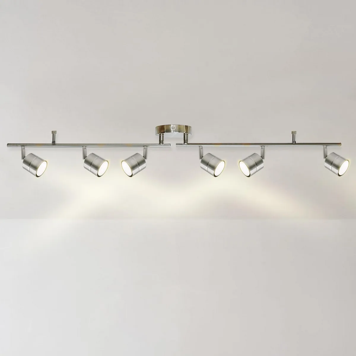  MingBright CRRF6400L30SN-A 6-Light Brushed Nickel Track Light Kit 42.68 Inch 36W GU10 LED — product photo