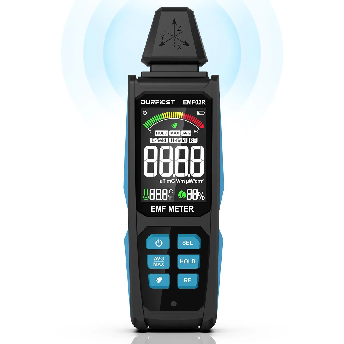 DURFICST DURFICST 5-in-1 Rechargeable EMF Meter measurement tool — product photo