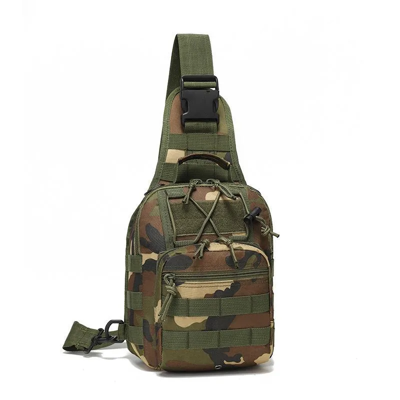  Unbranded Tactical Sling Bag Jungle Camouflage 600D Waterproof Oxford 11.02 x 7.5 x 6 in — product photo